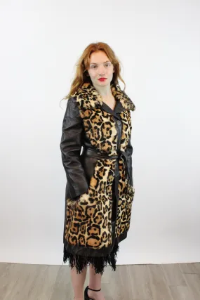 1970s 1972 LILLI ANN leopard print jacket coat small medium | new winter