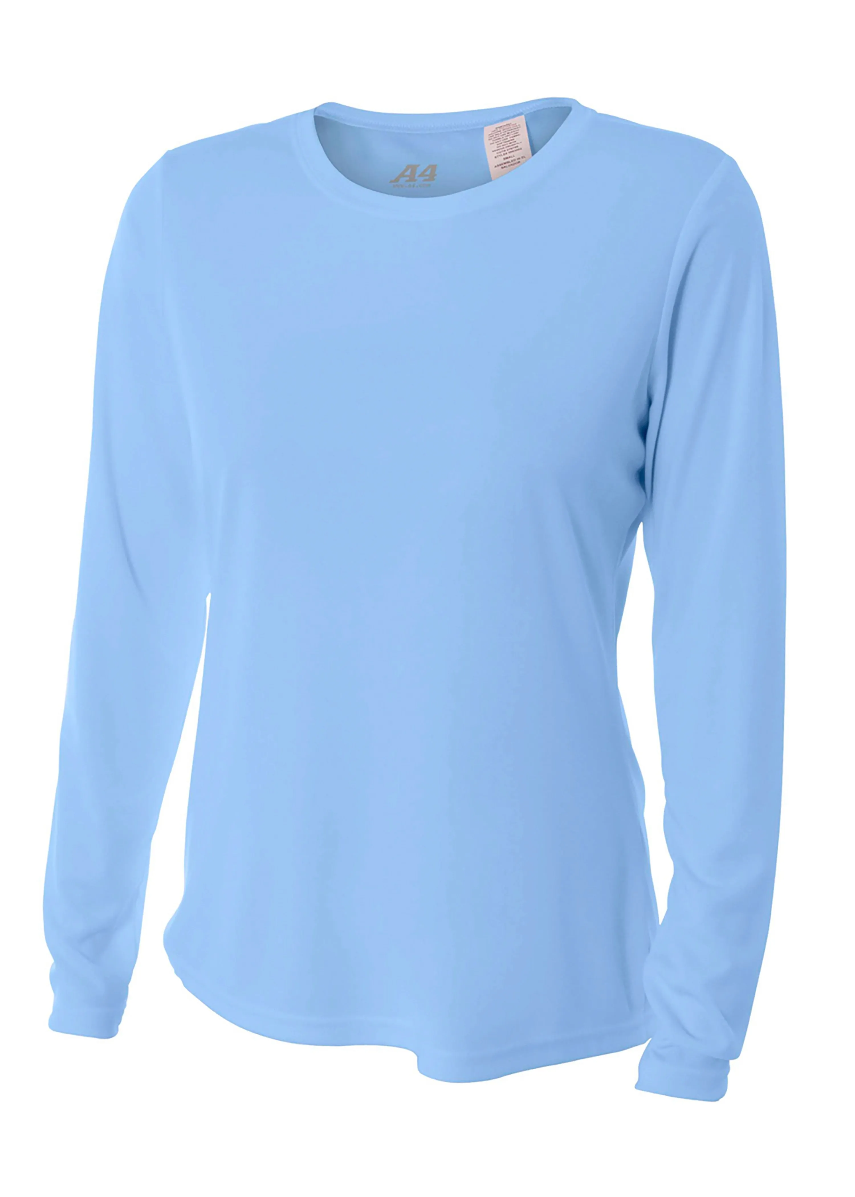 A4 Womens Long Sleeve Cooling Performance Crew