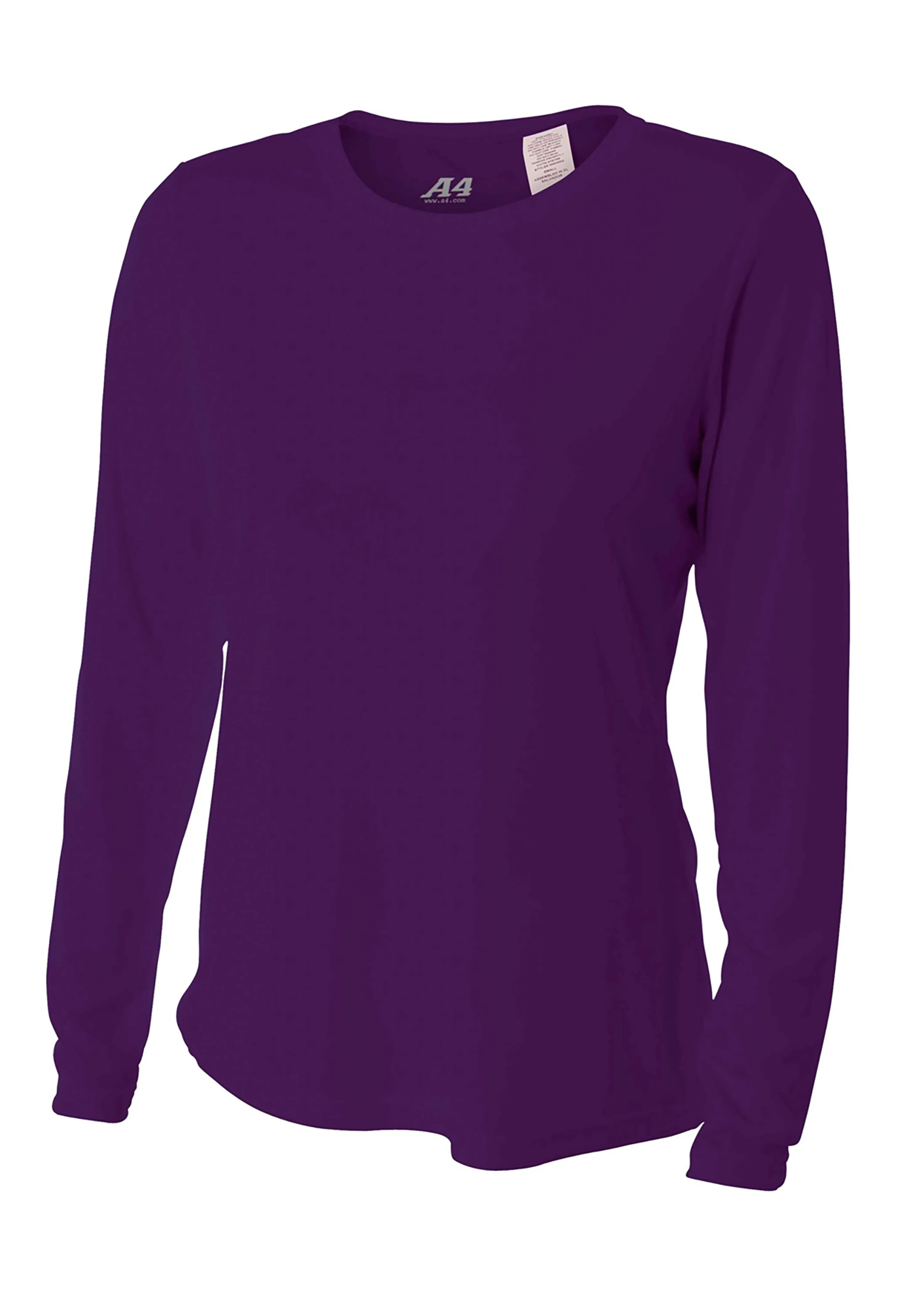 A4 Womens Long Sleeve Cooling Performance Crew