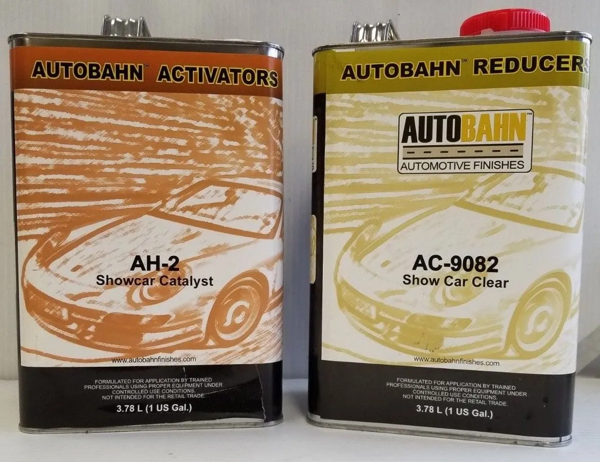 AC 9082 Show Car Clear 2 Gal Kit Same Clear that has been sold as Wet Wet Clear Restoration auto paint supplies