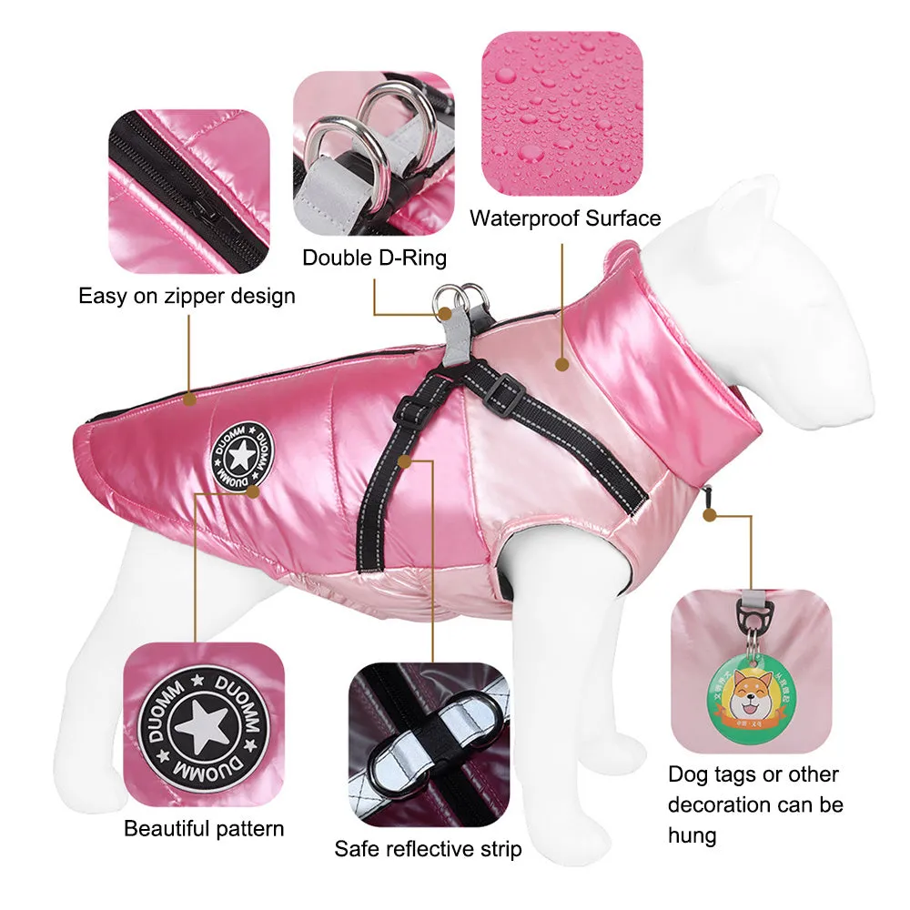 Aiitle Reflective Dog Harness Winter Jacket