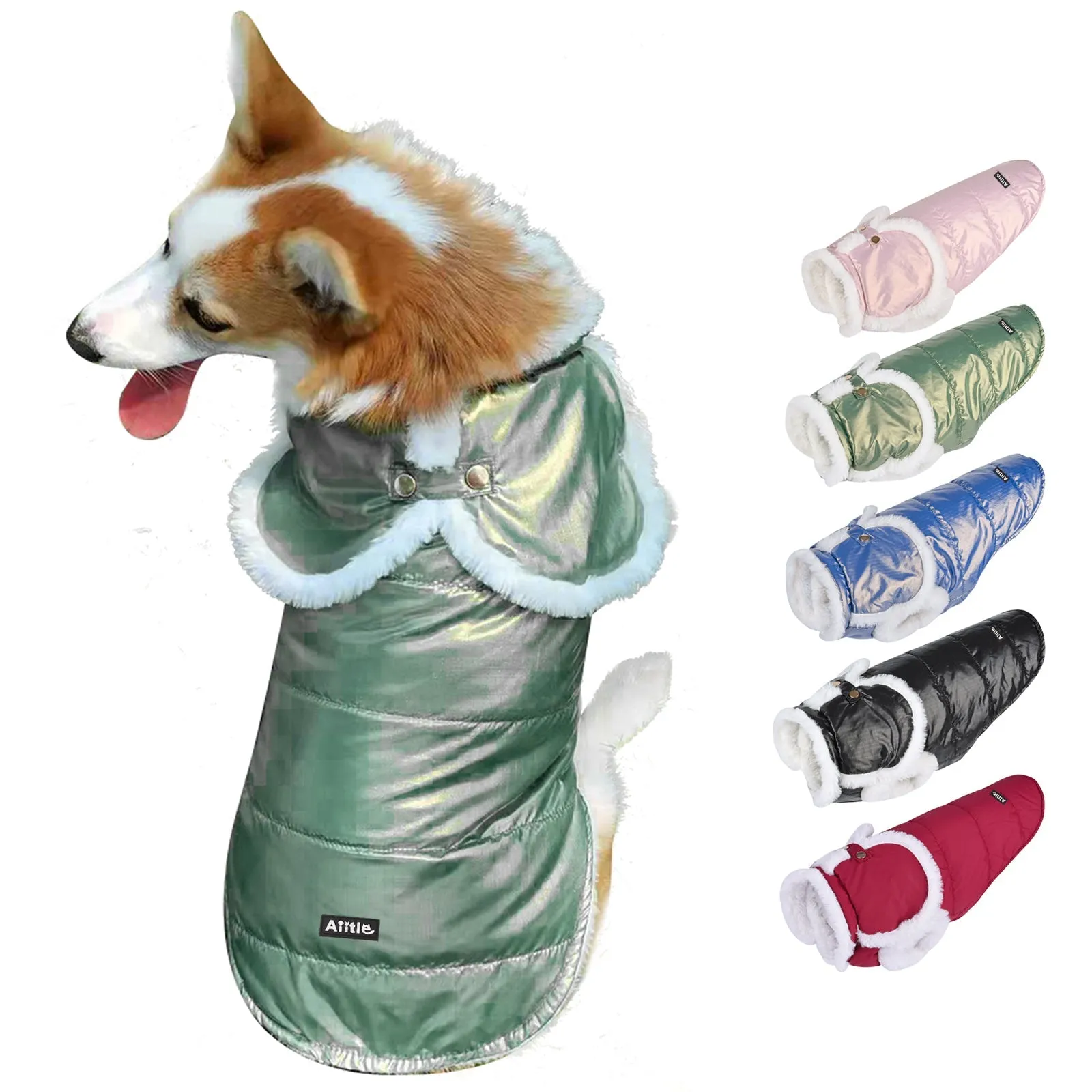 Aiitle Waterproof Cozy Dog Winter Coat Red