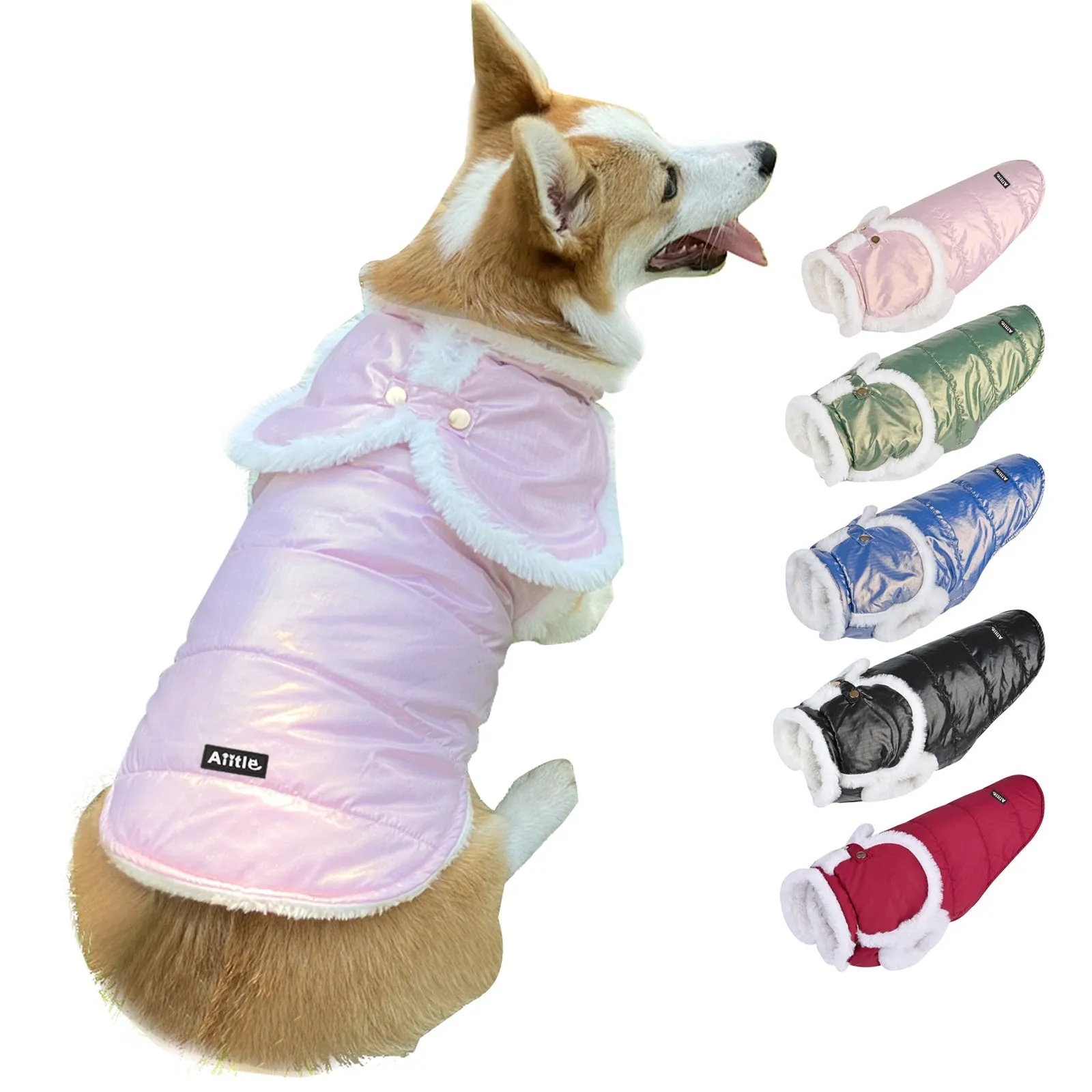 Aiitle Waterproof Cozy Dog Winter Coat Red