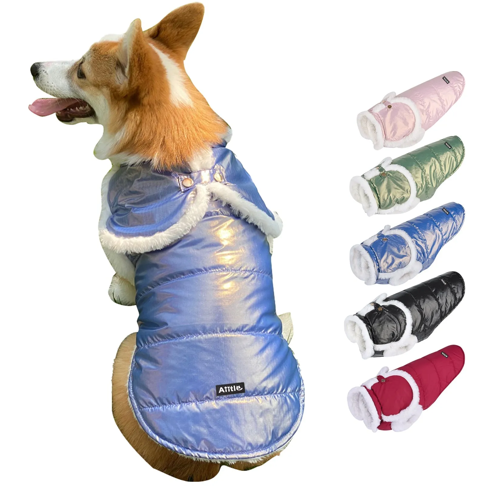 Aiitle Waterproof Cozy Dog Winter Coat Red