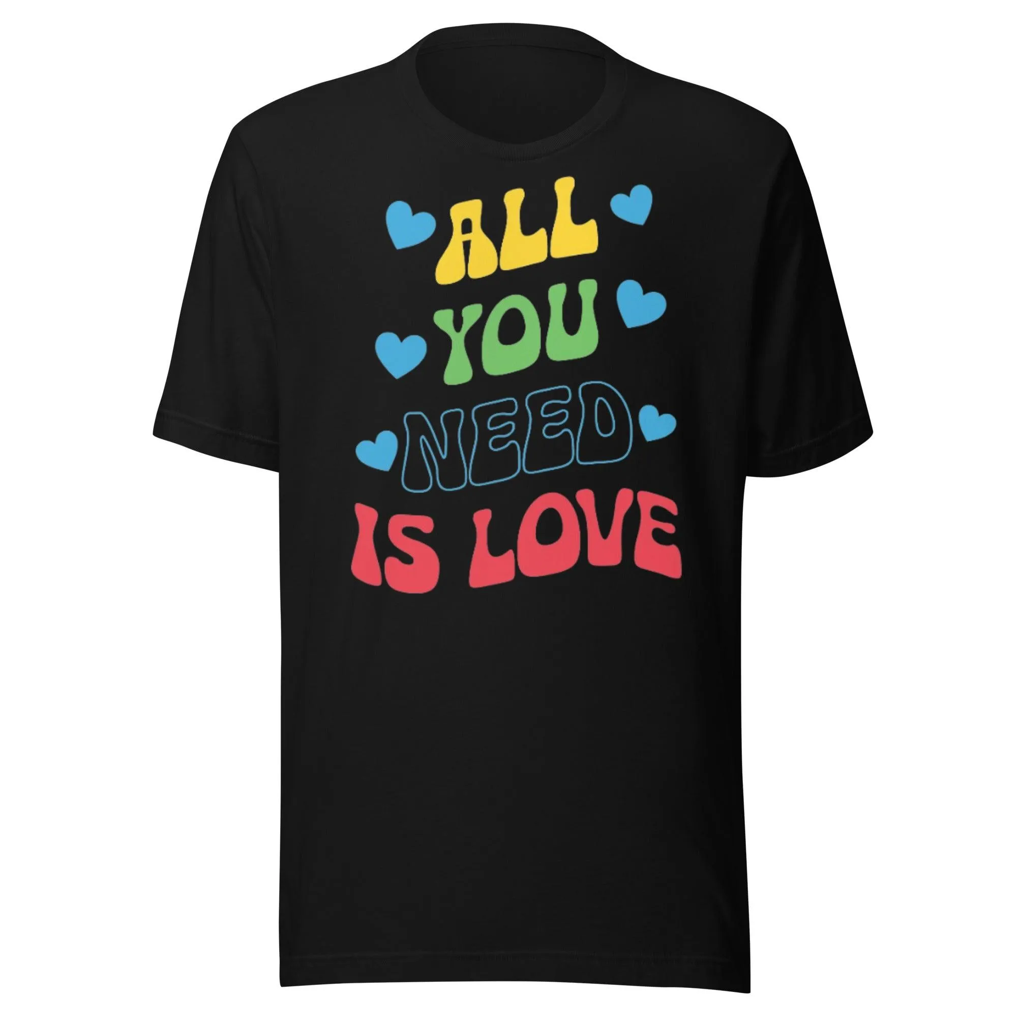 All You Need Is Love Tshirt Short Sleeve 100% Cotton Crew Neck Top