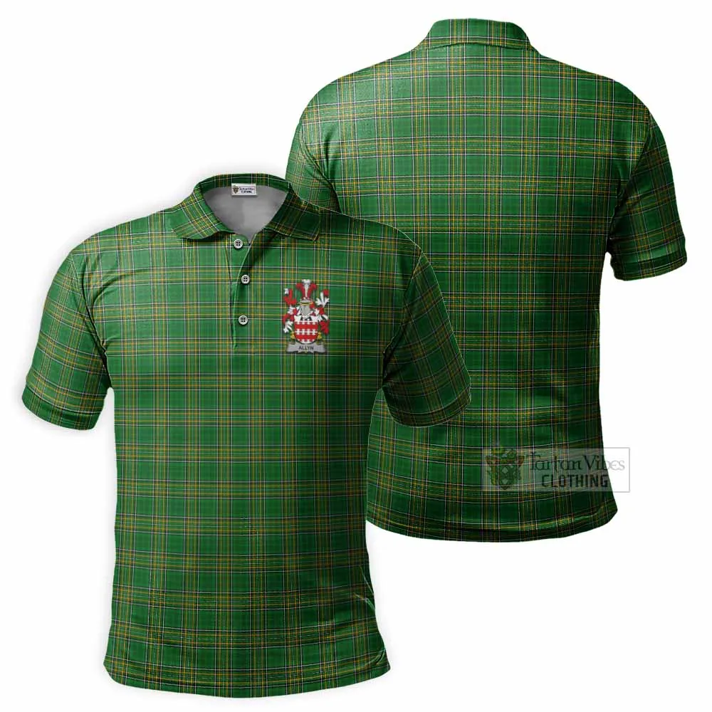 Allyn Irish Clan Tartan Men's Polo Shirt with Coat of Arms