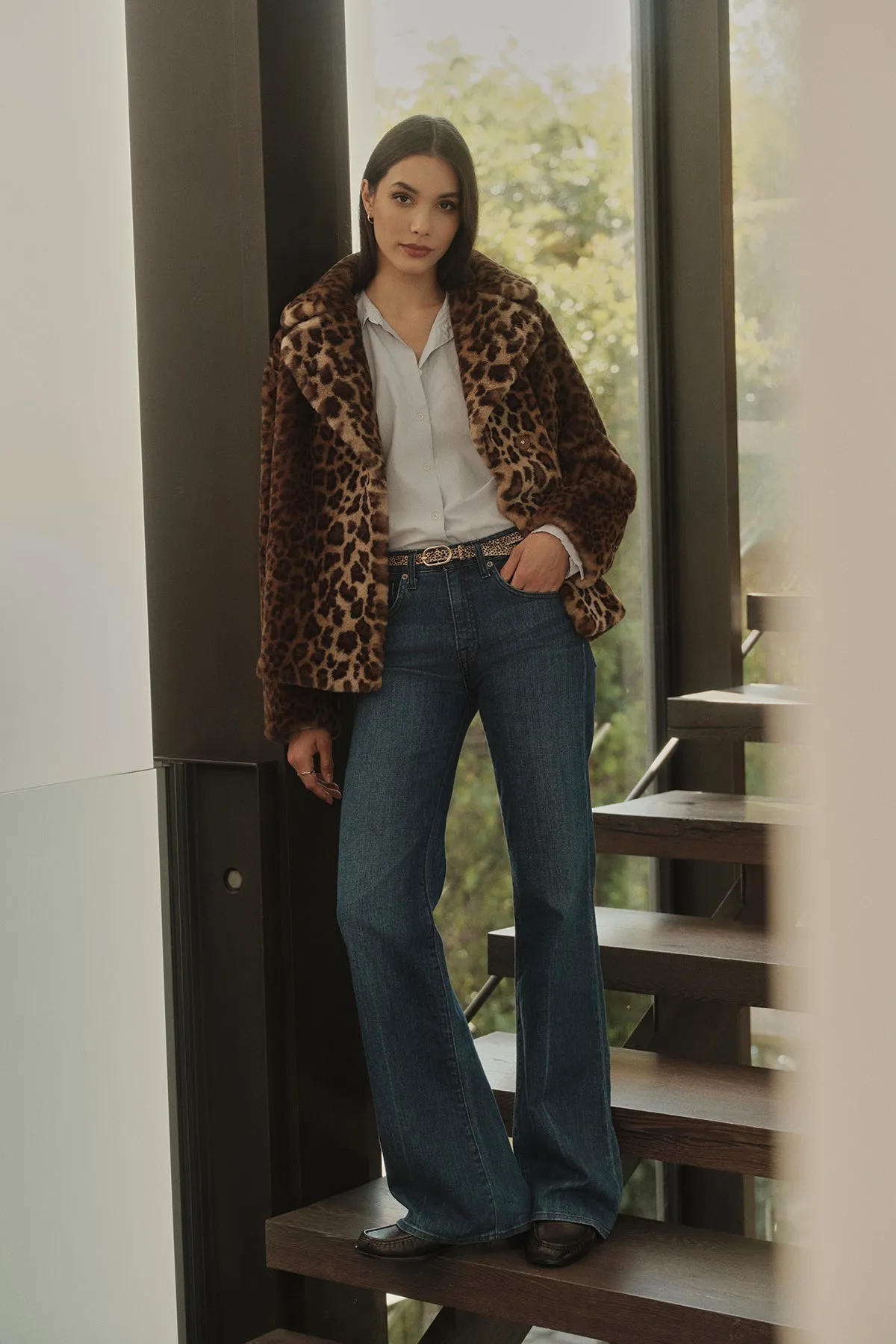 AMANI LEOPARD LUX FAUX FUR JACKET