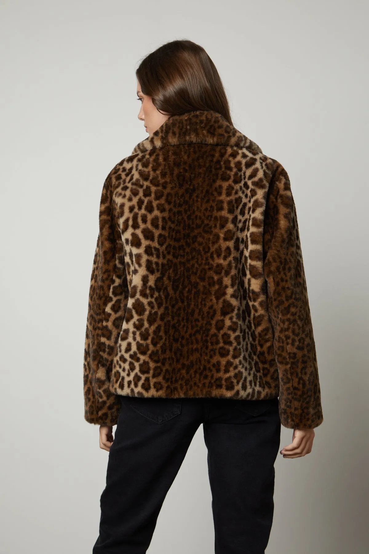 AMANI LEOPARD LUX FAUX FUR JACKET