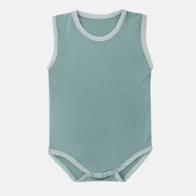 Aquifer Teal Soft Bamboo Onesie