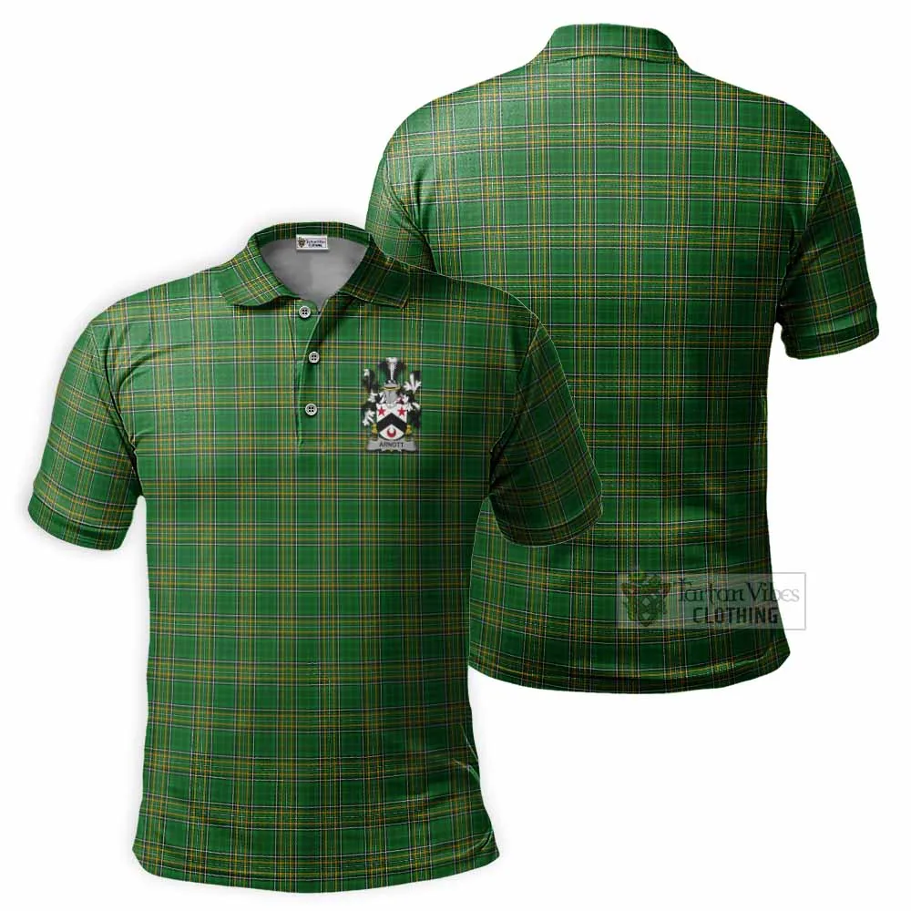 Arnott Irish Clan Tartan Men's Polo Shirt with Coat of Arms