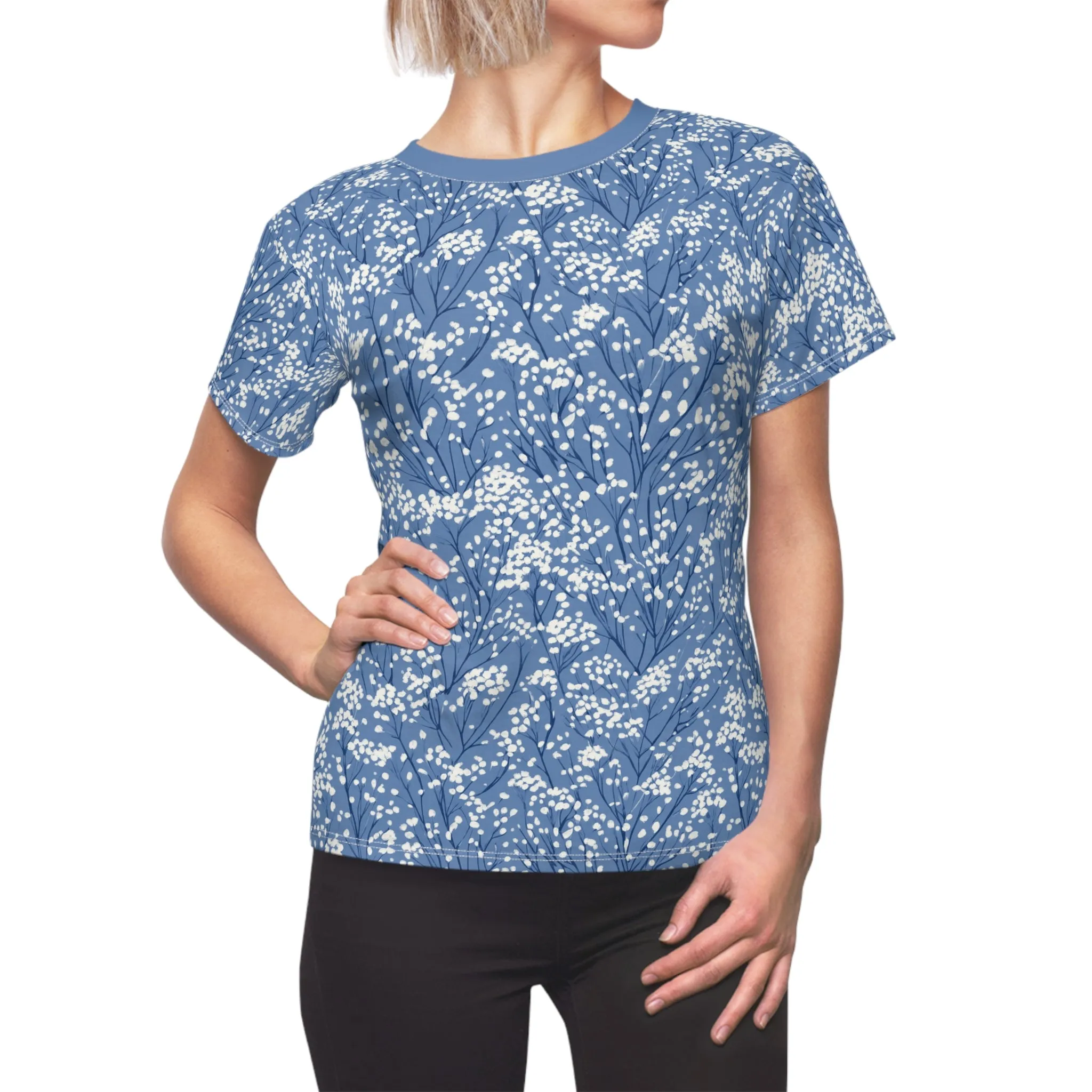 Baby's Breathe Baby Blue Women's Cut & Sew Tee