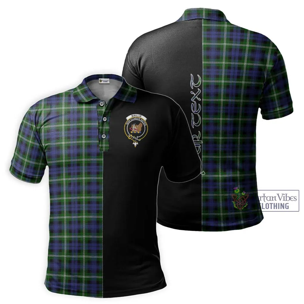 Baillie of Polkemmet Tartan Polo Shirt with Family Crest and Half Of Me Style