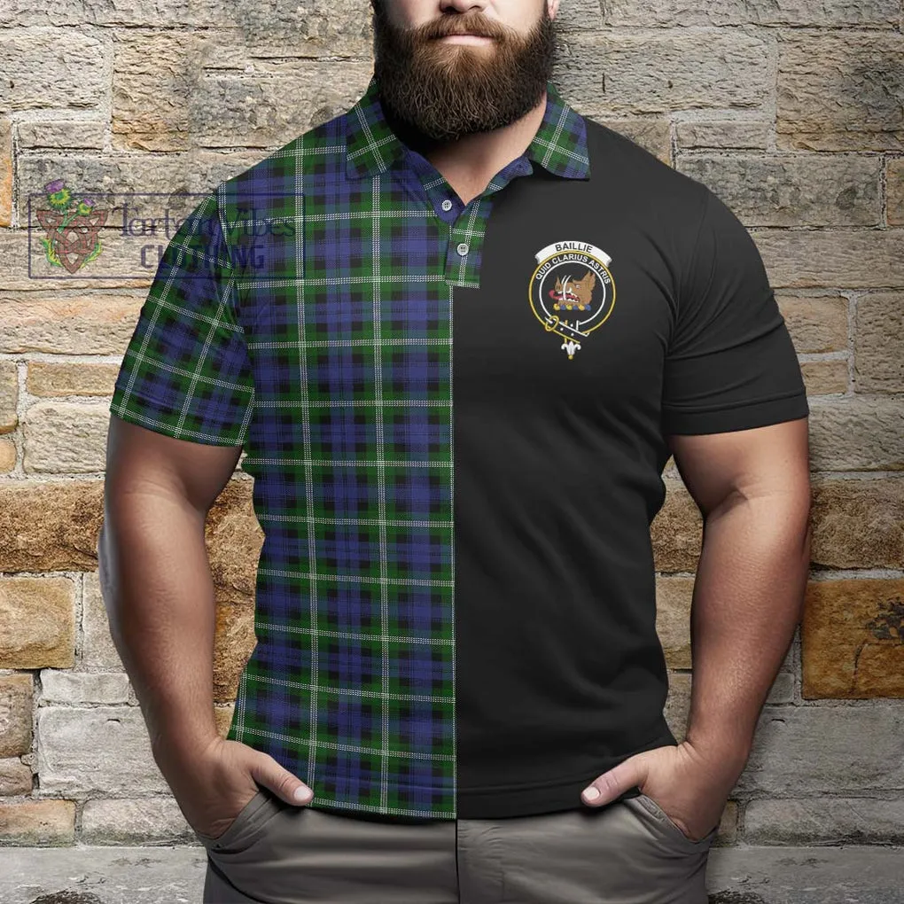 Baillie of Polkemmet Tartan Polo Shirt with Family Crest and Half Of Me Style