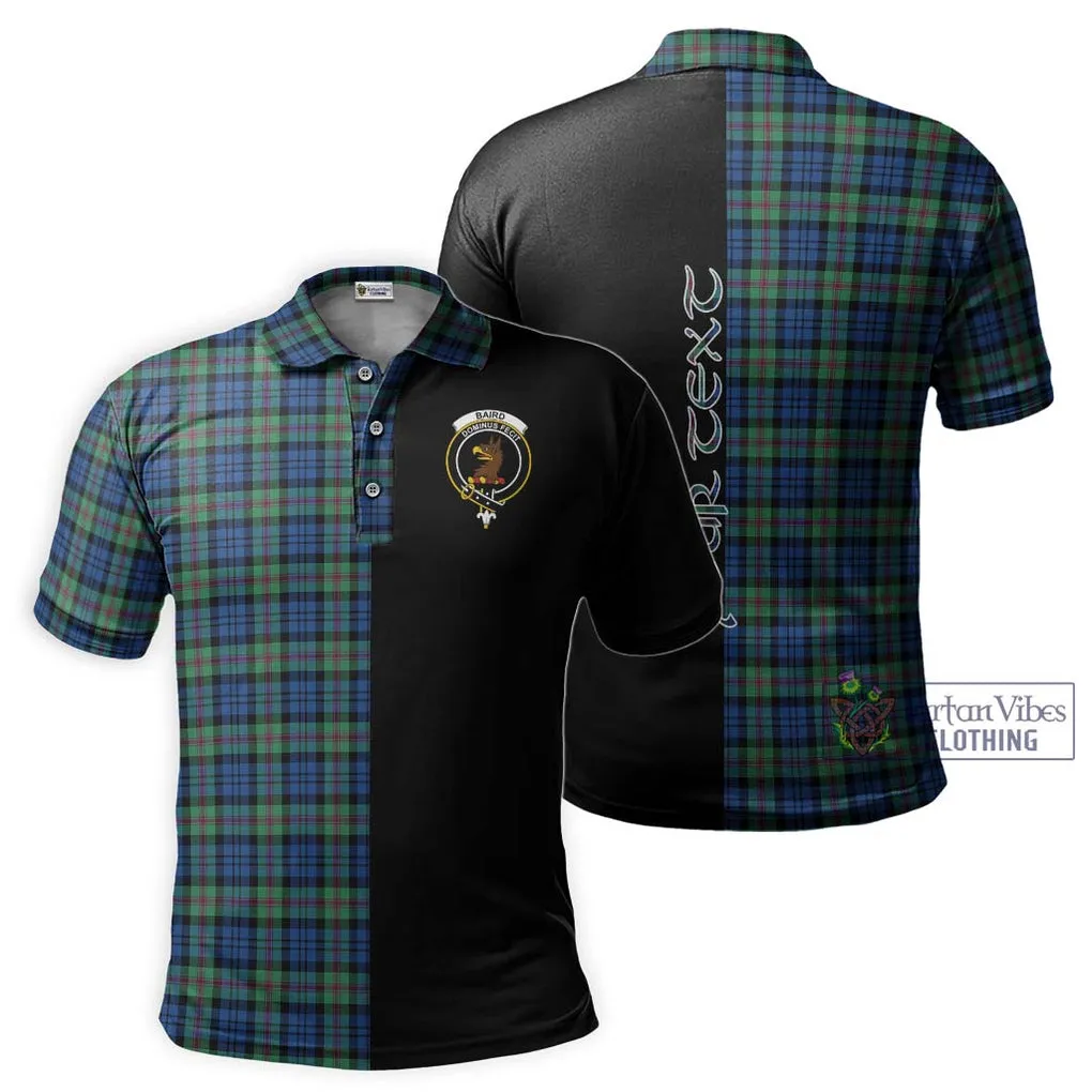 Baird Ancient Tartan Polo Shirt with Family Crest and Half Of Me Style