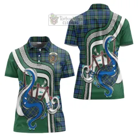 Baird Ancient Tartan Women's Polo Shirt with Epic Bagpipe Style