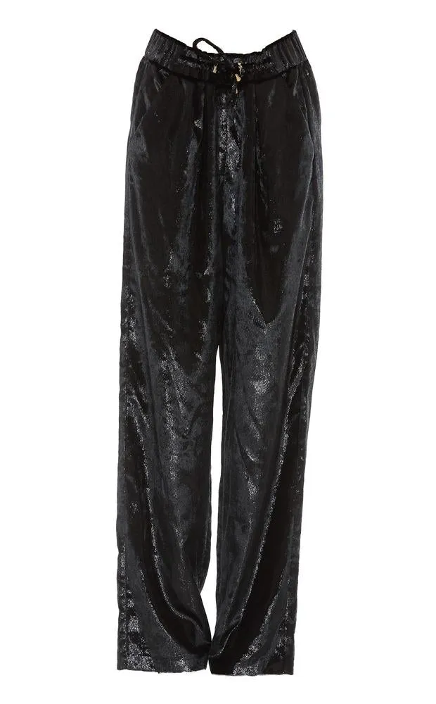 Balmain Metallic Effect Flared Trousers