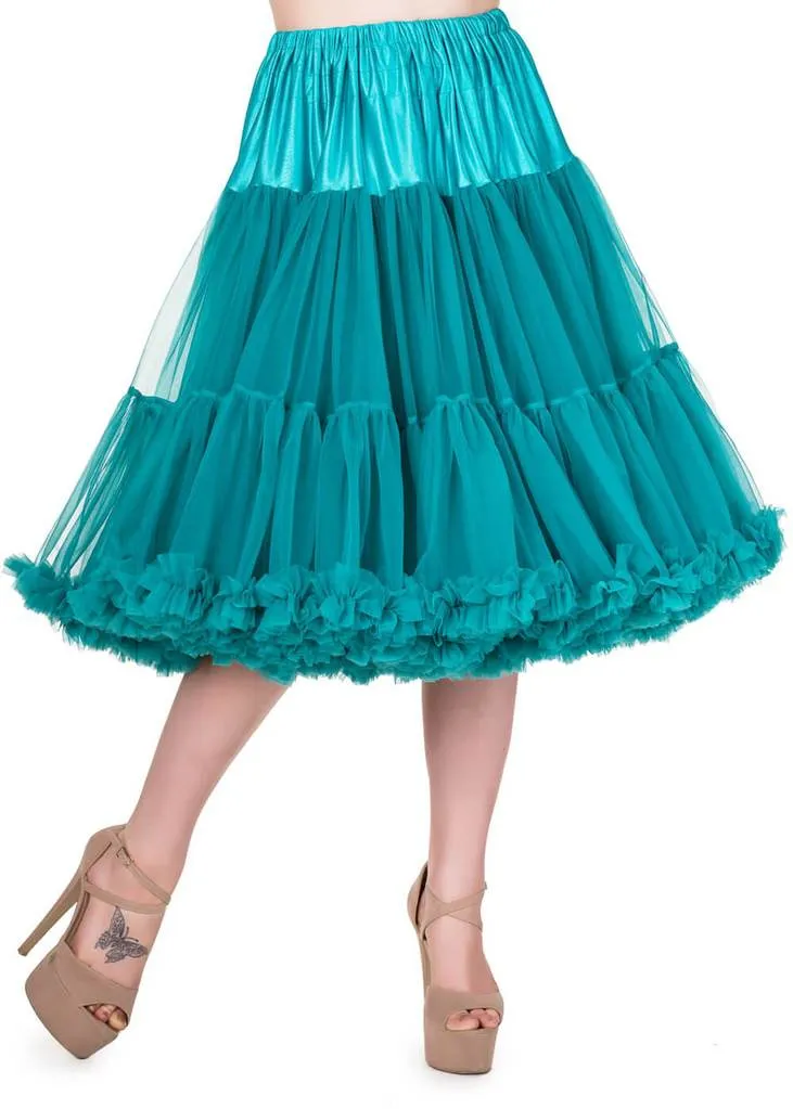 Banned 50's Petticoat Long Teal