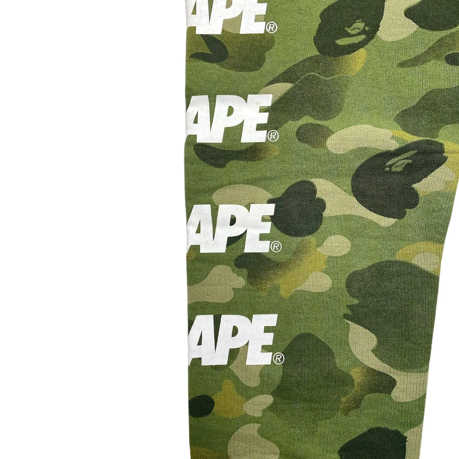 BAPE Side Logo Camo Sweatpants Green