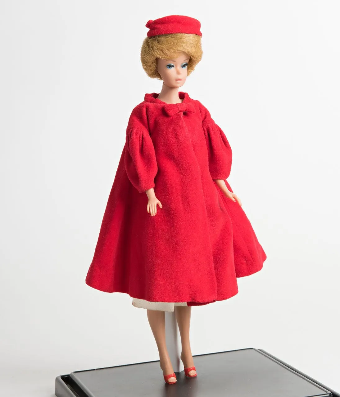 Barbie™ x Unique Vintage 1960s Style Red Flare Swing Coat