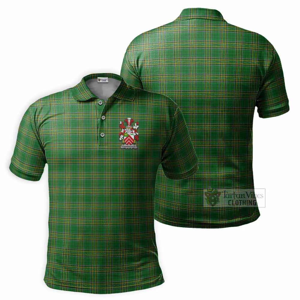 Barrington Irish Clan Tartan Men's Polo Shirt with Coat of Arms