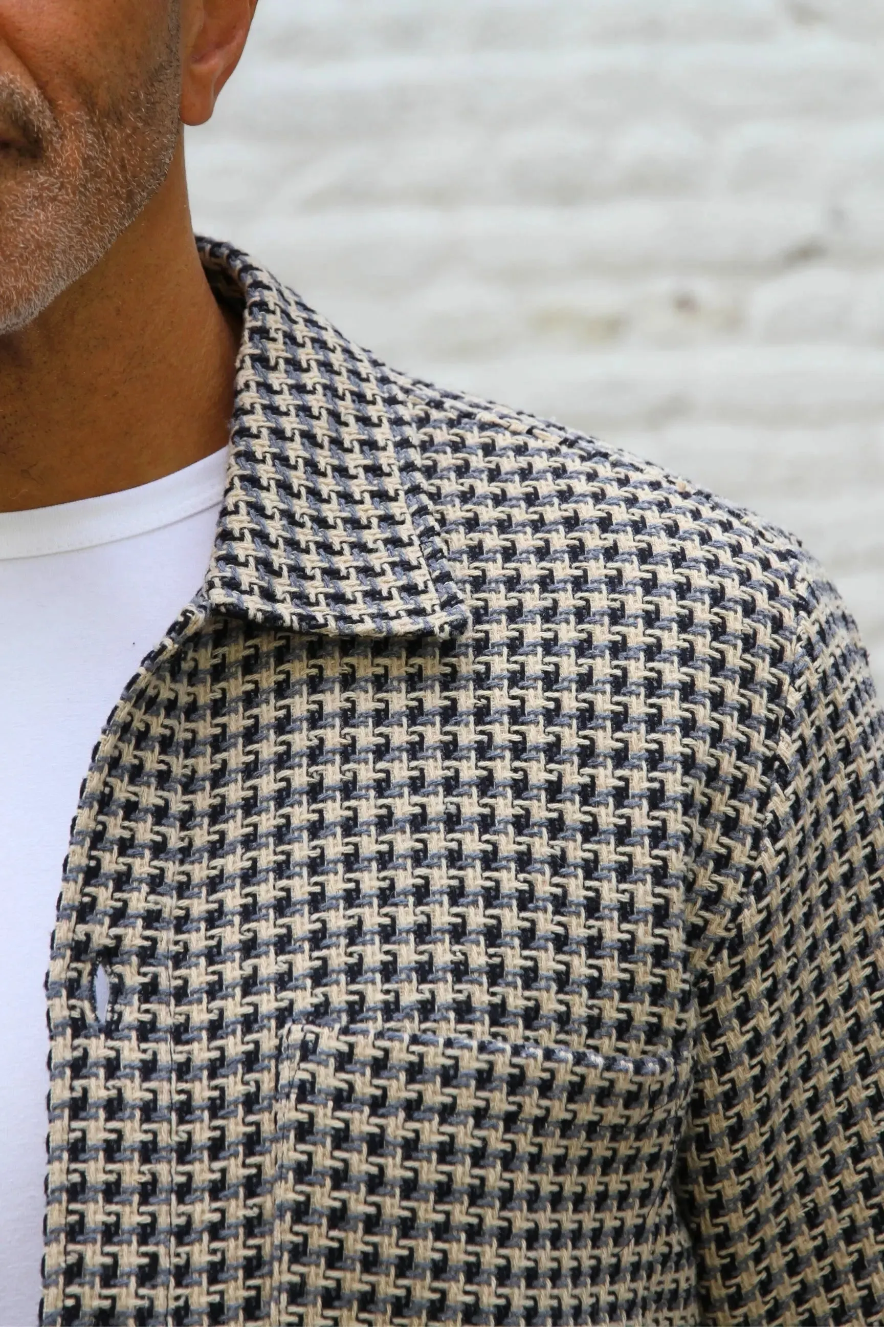 Bart Overshirt - Ecru Sky Check