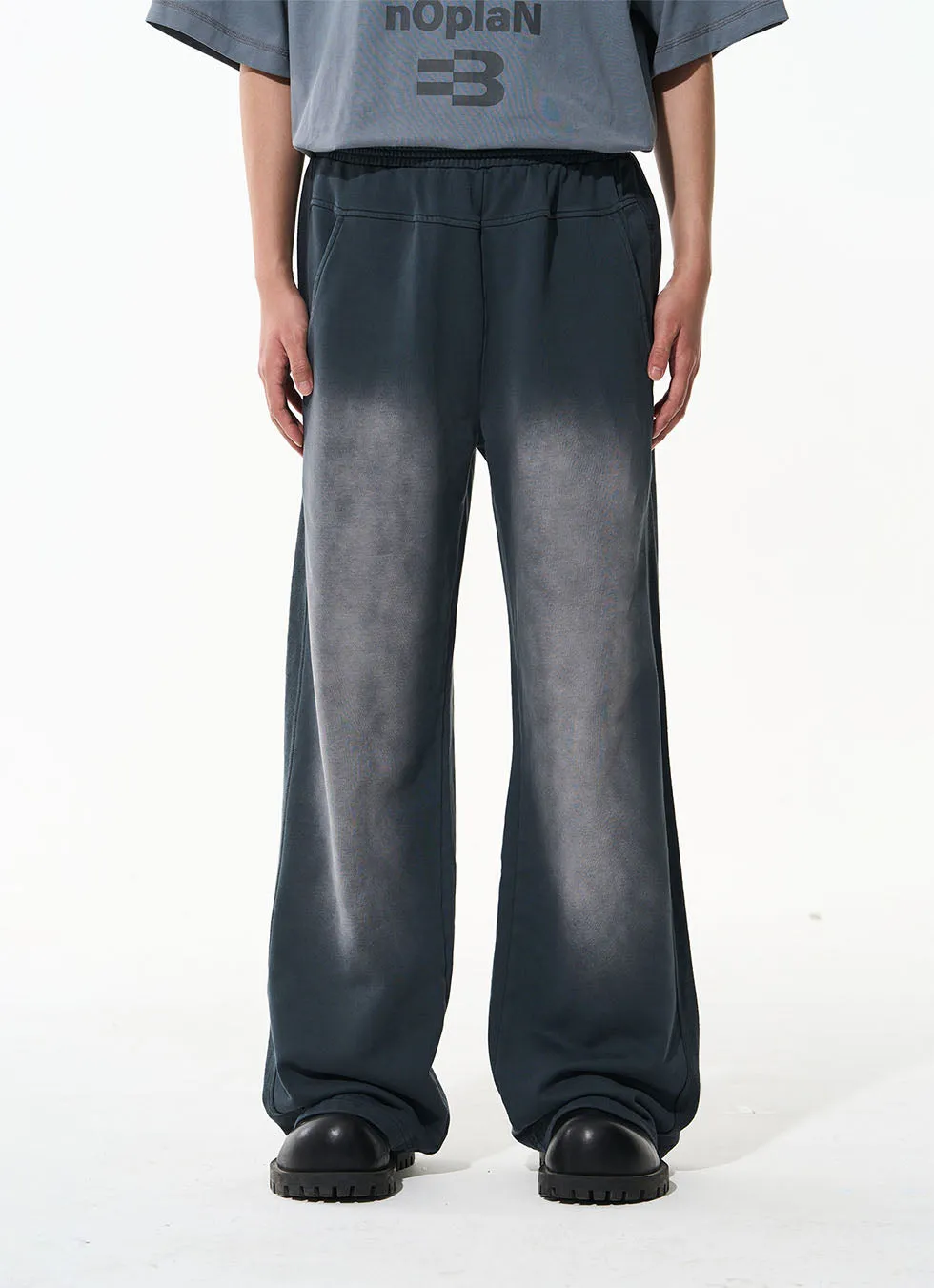 Basic Washed Cotton Gradient Sweatpants