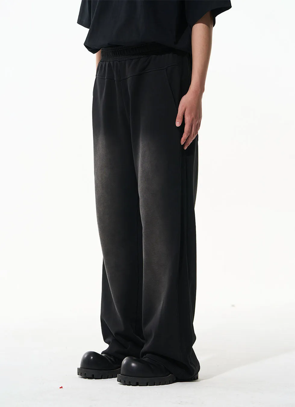 Basic Washed Cotton Gradient Sweatpants