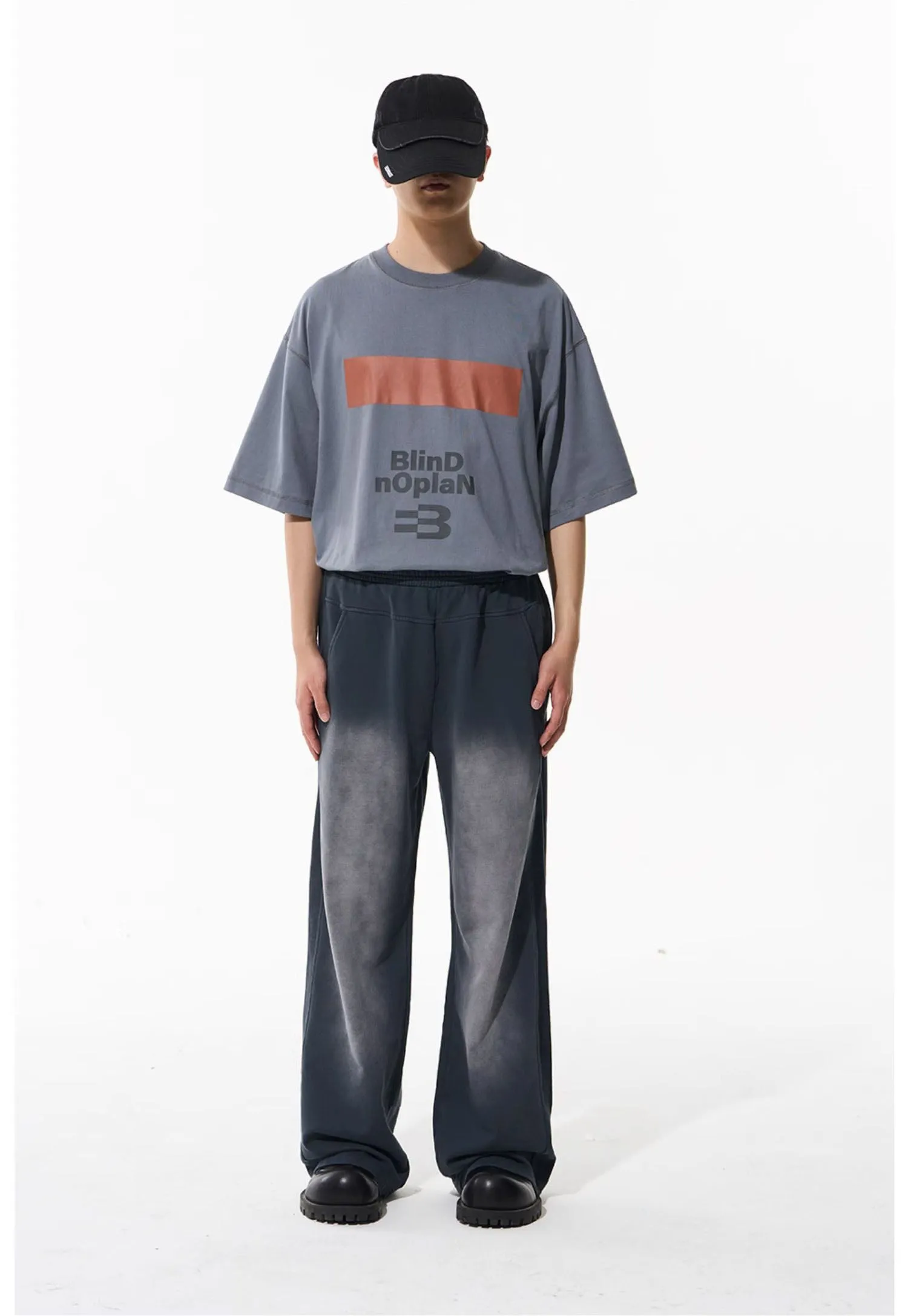 Basic Washed Cotton Gradient Sweatpants