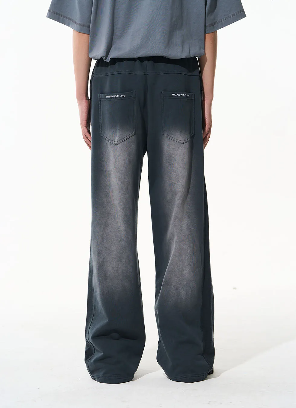 Basic Washed Cotton Gradient Sweatpants