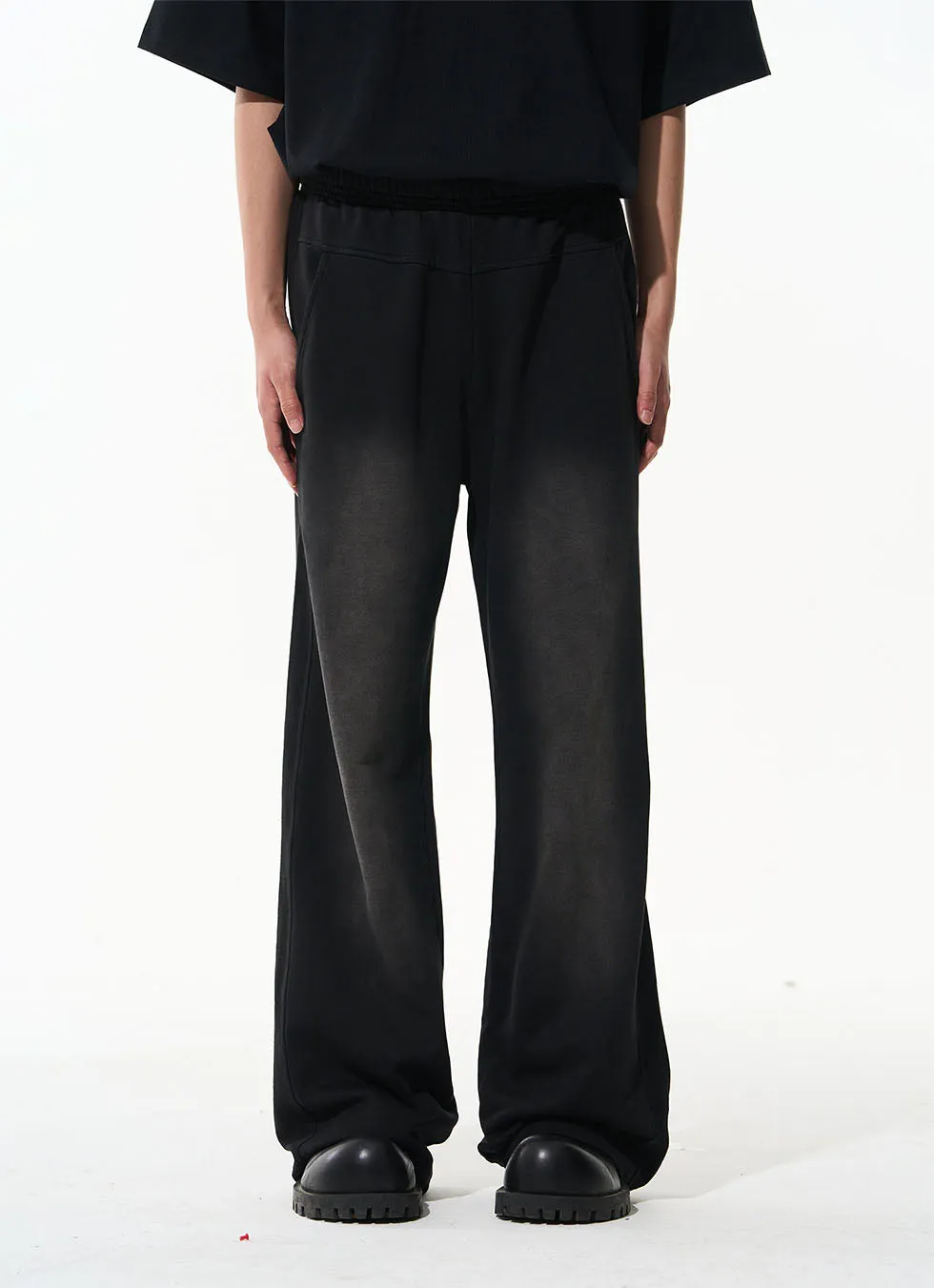 Basic Washed Cotton Gradient Sweatpants