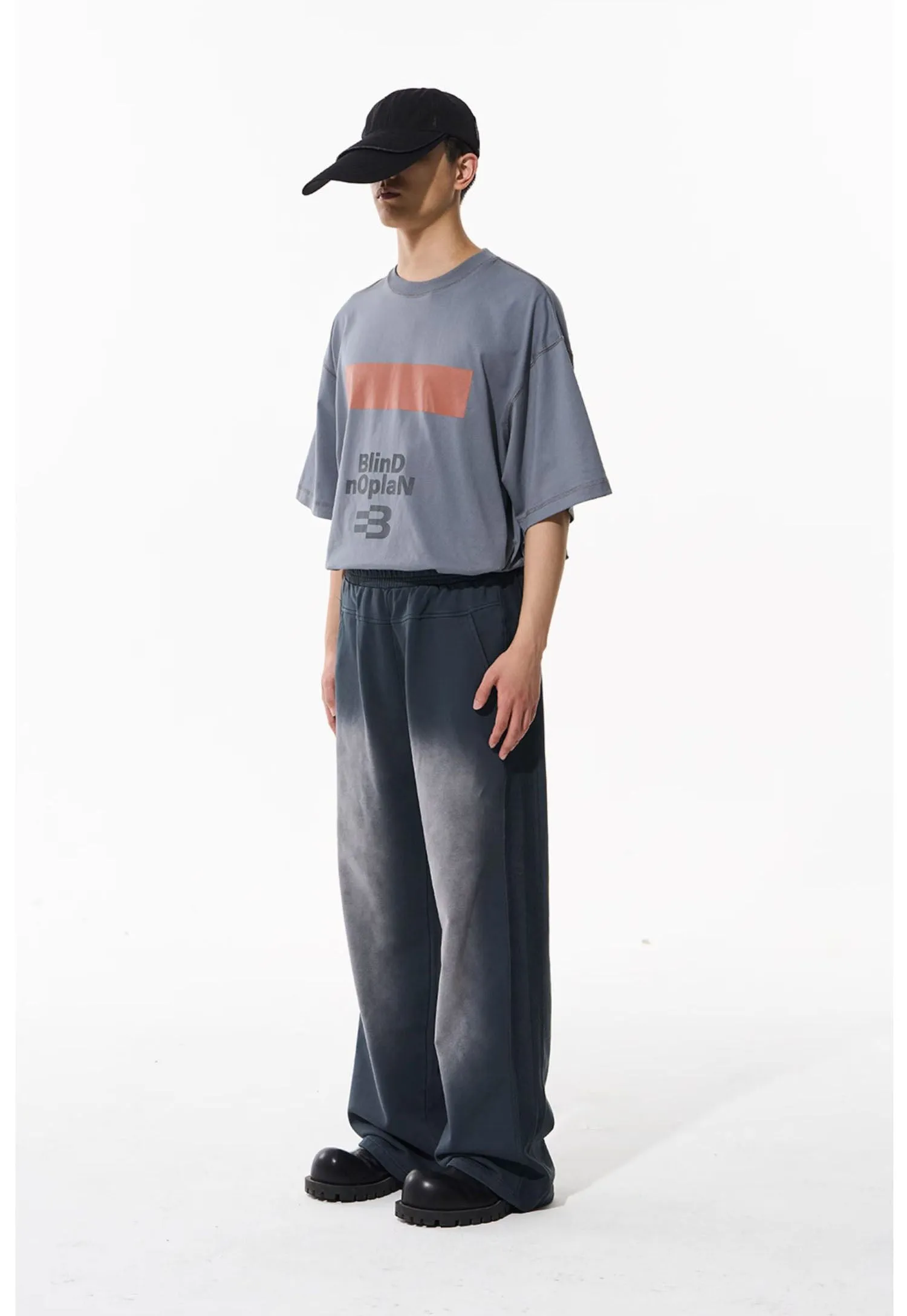 Basic Washed Cotton Gradient Sweatpants