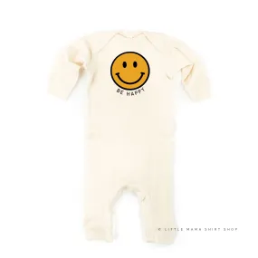 Be Happy - Smiley Face - One Piece Baby Sleeper