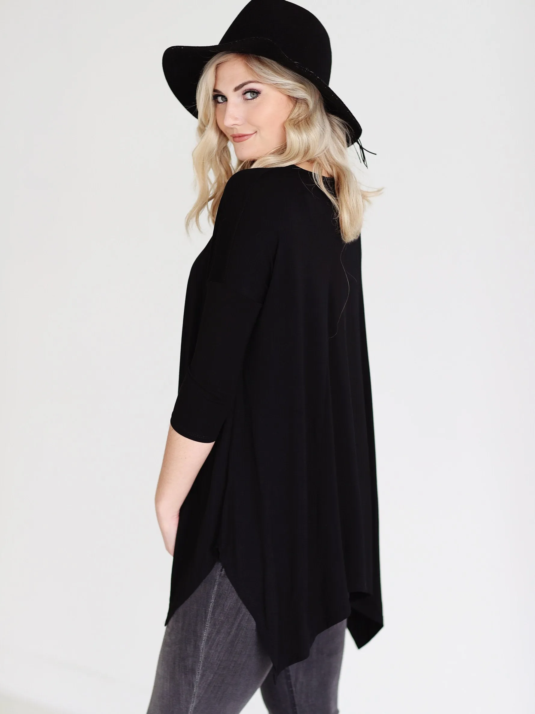 Black DLMN Handkerchief Top