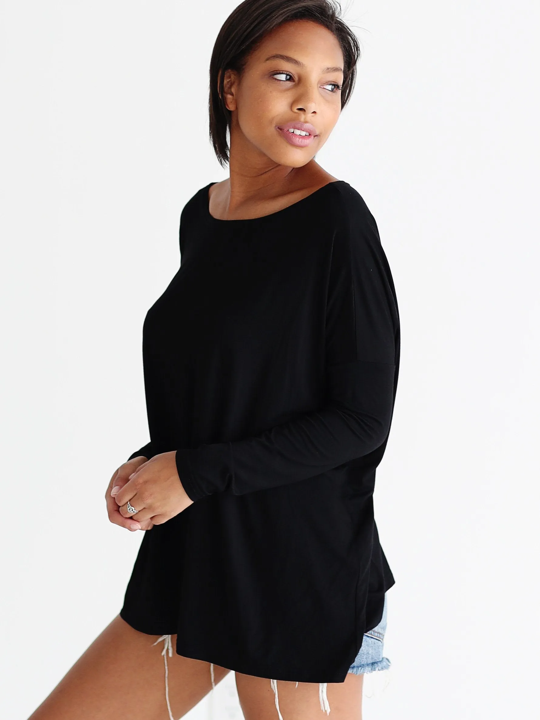 Black Long Sleeve Top