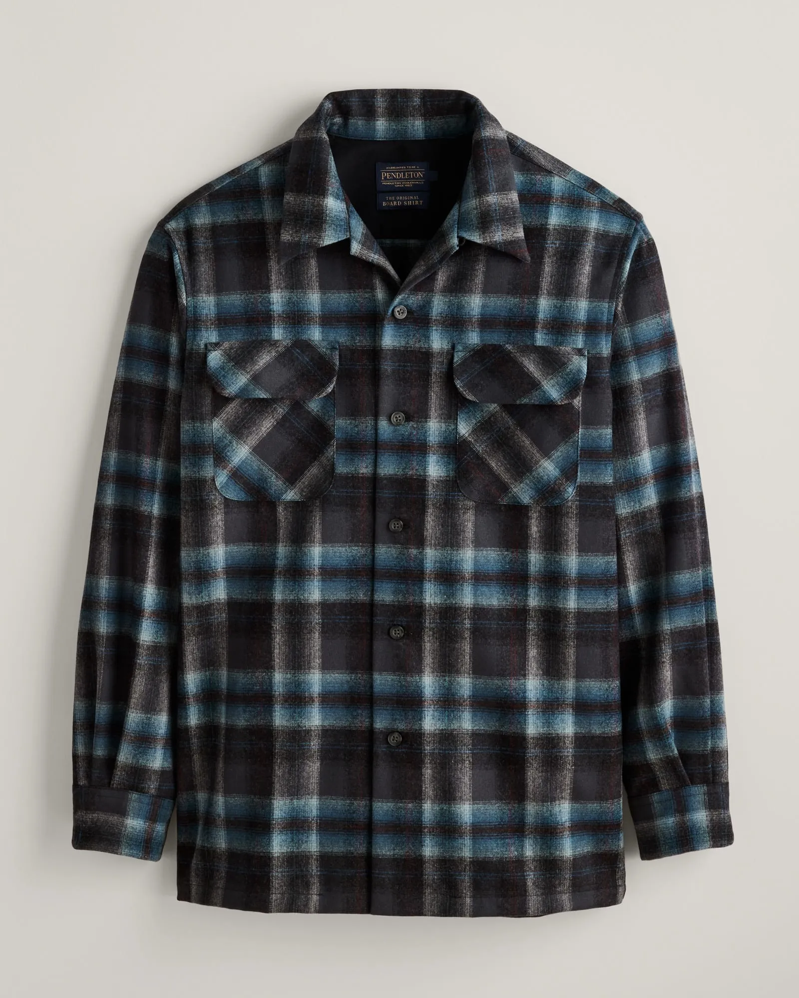 Board Shirt - Grey Mix/Aqua Plaid