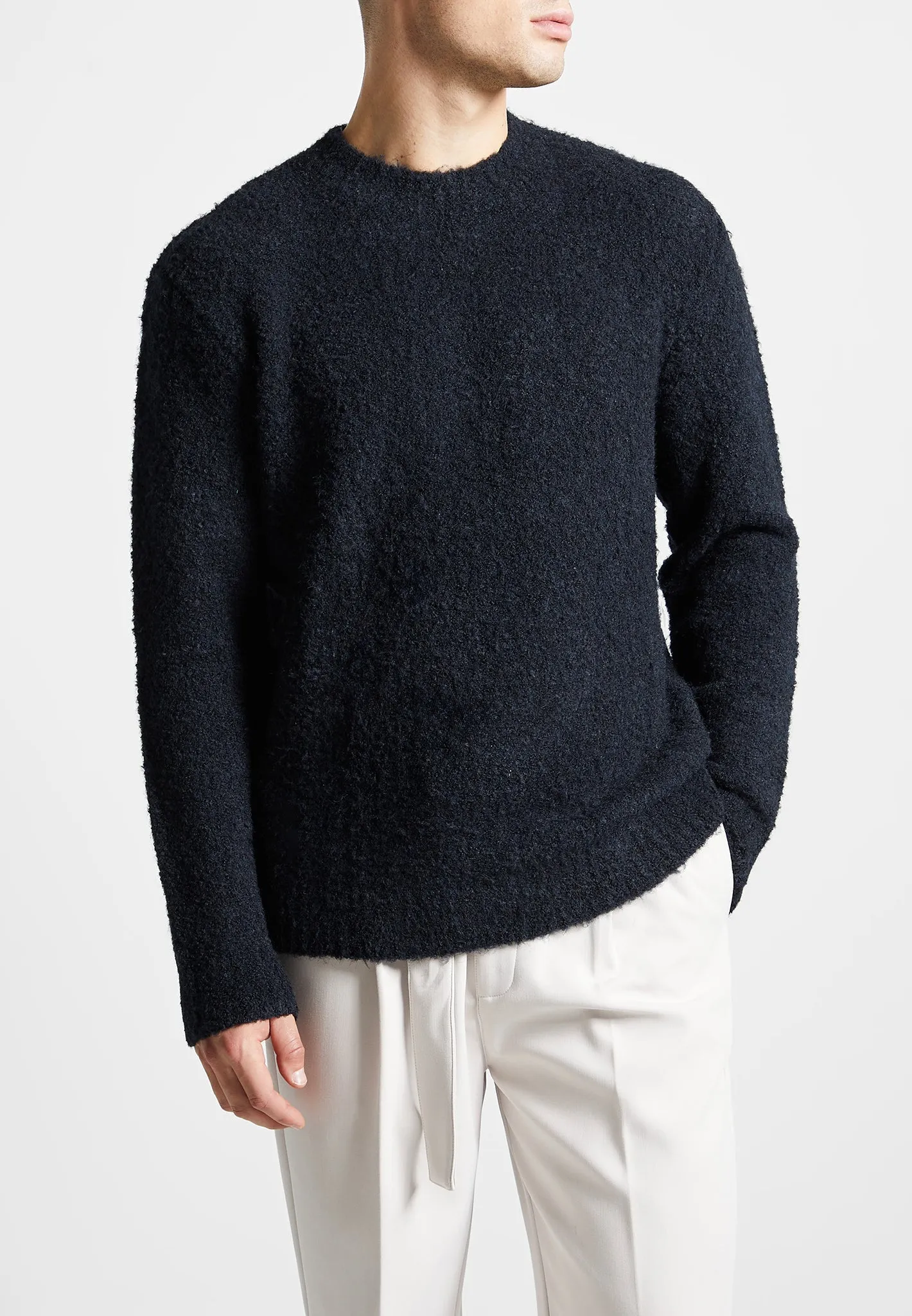 Boucle Knit Jumper - Navy