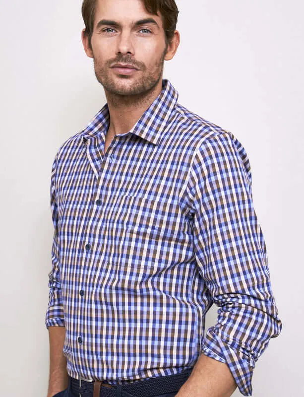 Brushed Cotton Checked Shirt