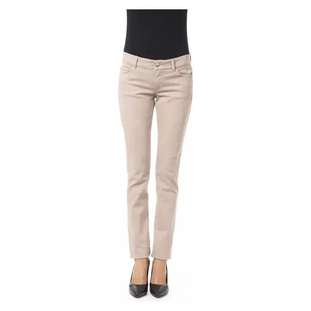 BYBLOS Beige Cotton Women Pant