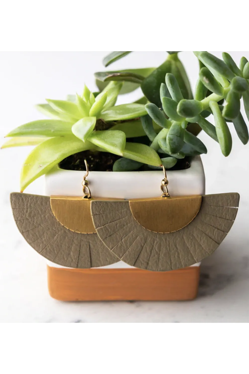 Cactus Keva Earring - Fan Fare Taupe