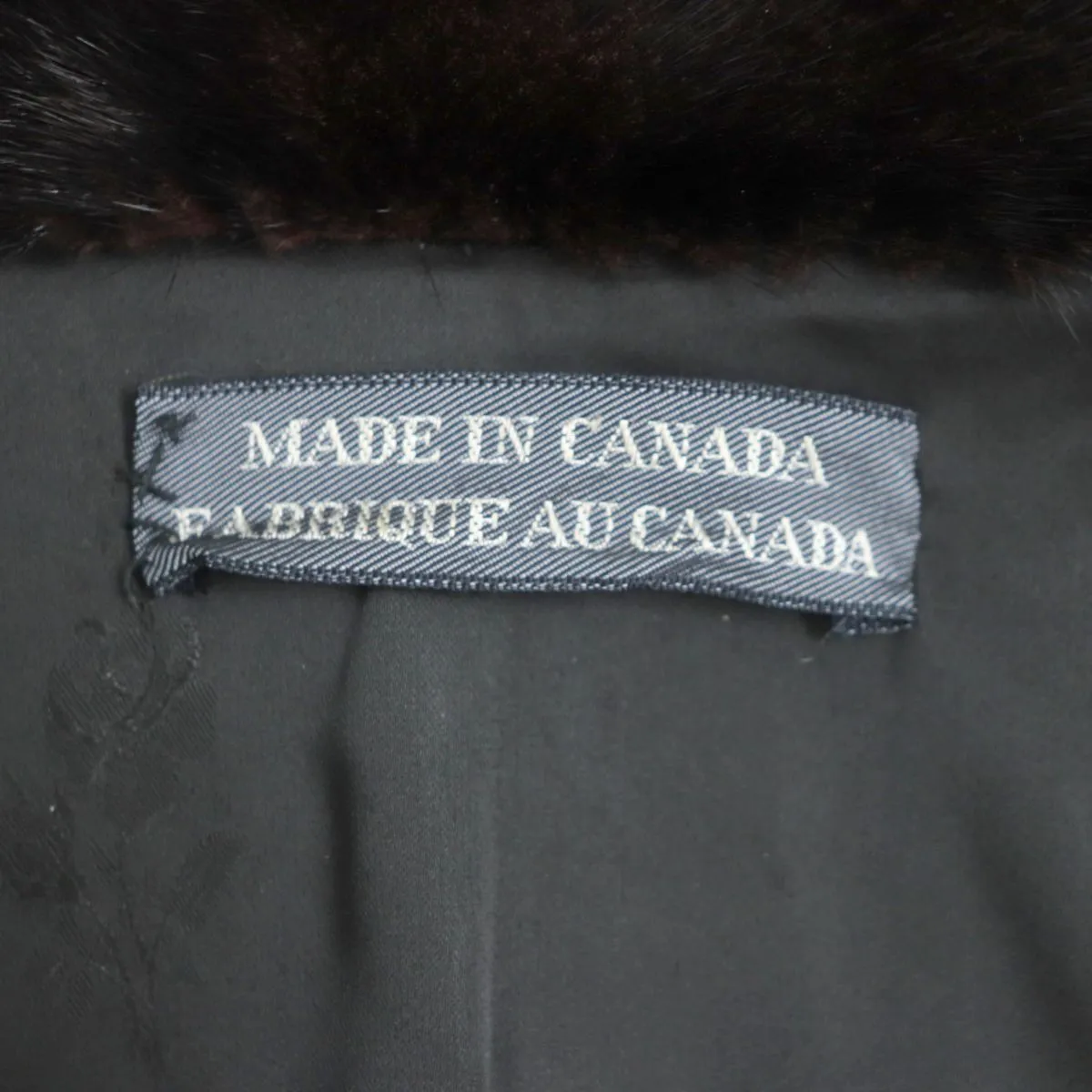 Canadian Mink Fur Coat, Dark Brown