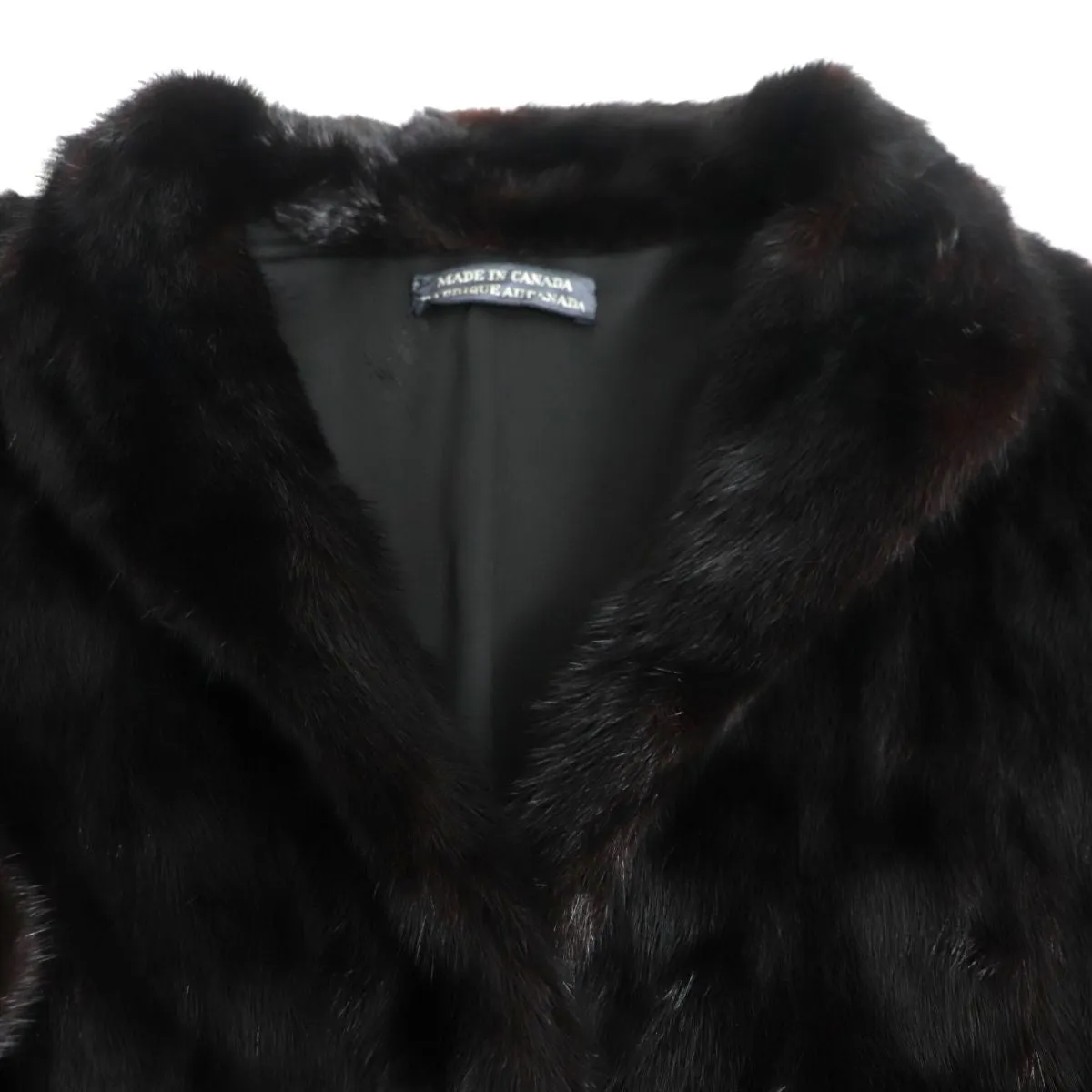 Canadian Mink Fur Coat, Dark Brown