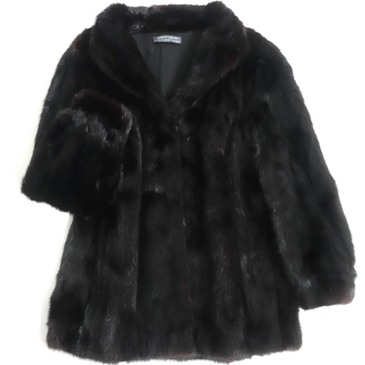 Canadian Mink Fur Coat, Dark Brown