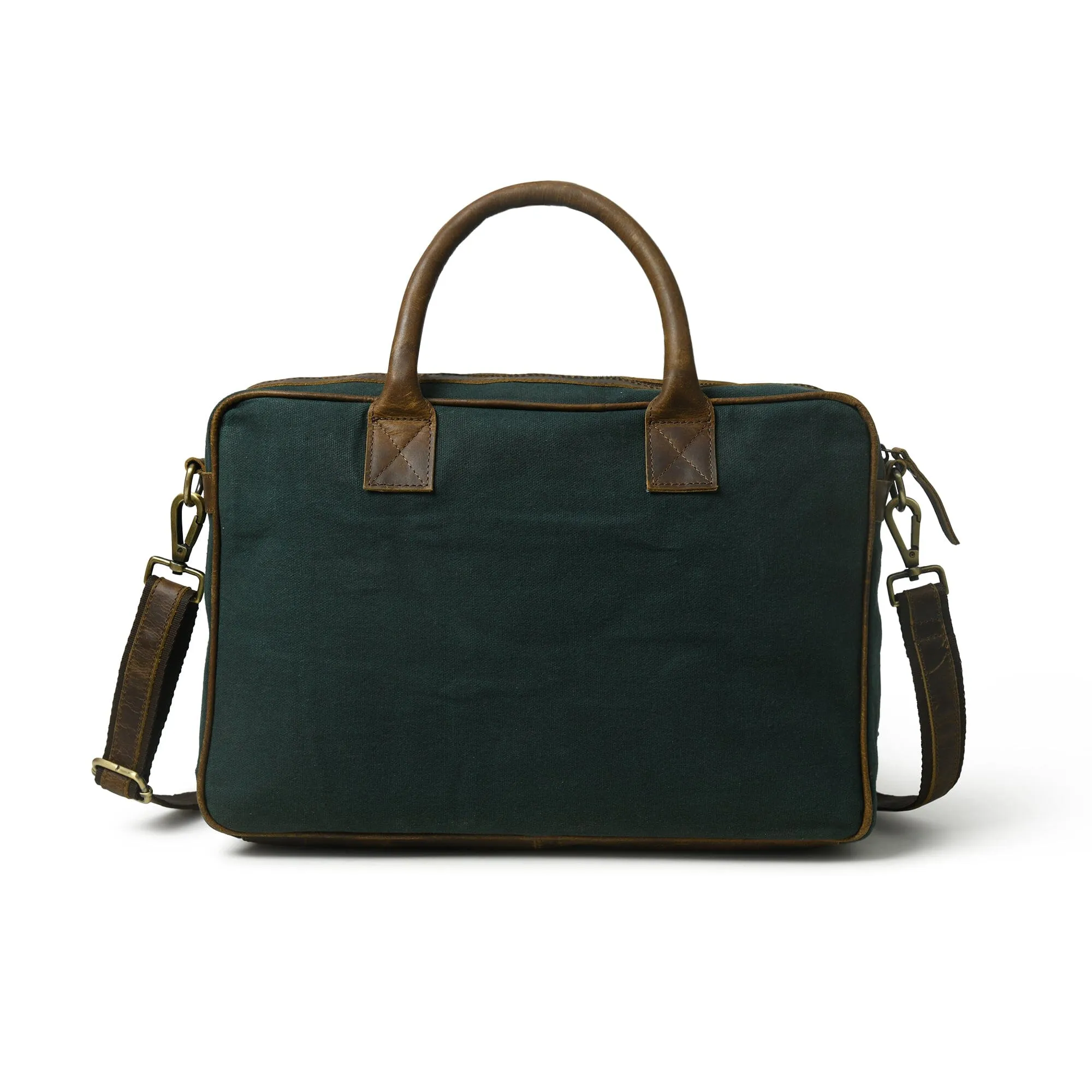 Canvas Green Briefcase