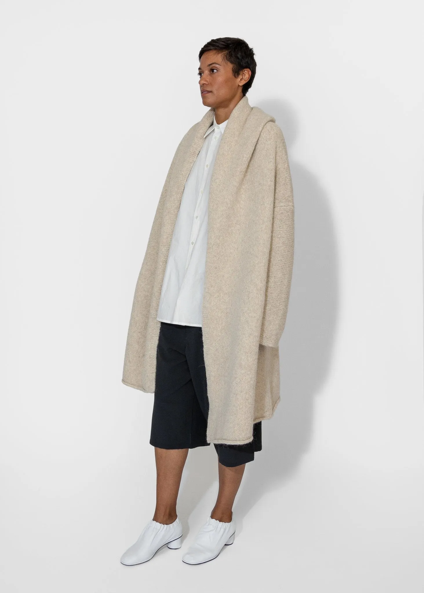 Capote Coat in Ecru