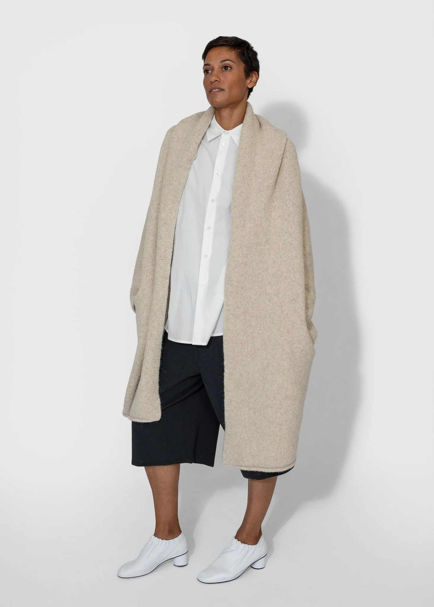 Capote Coat in Ecru