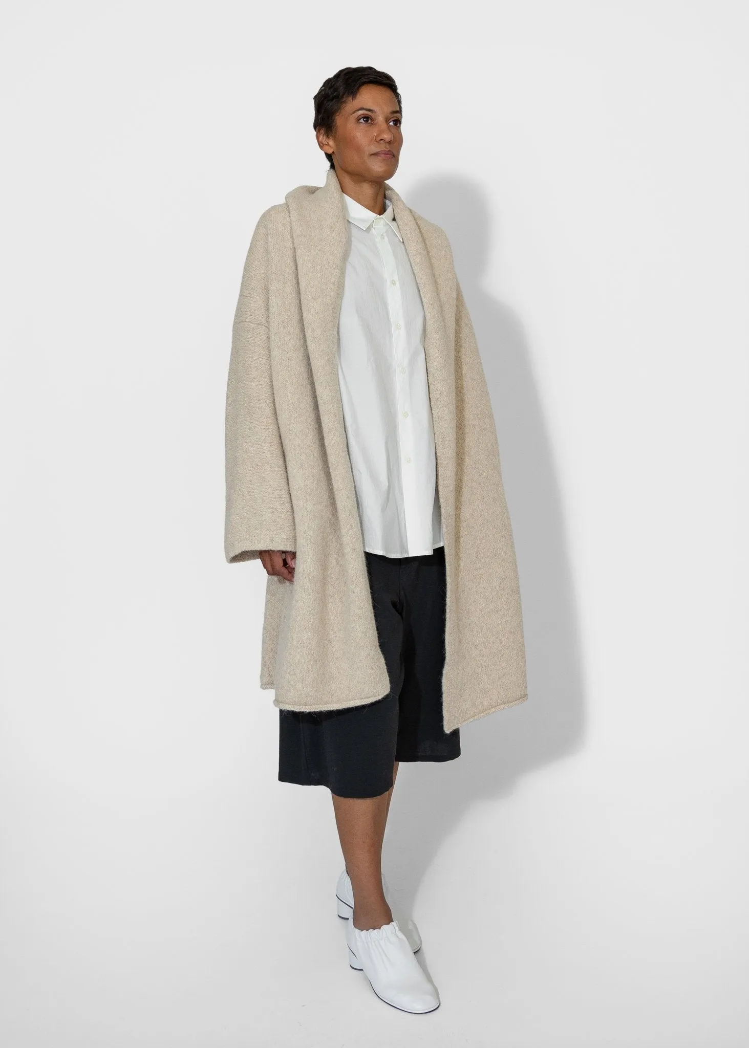 Capote Coat in Ecru