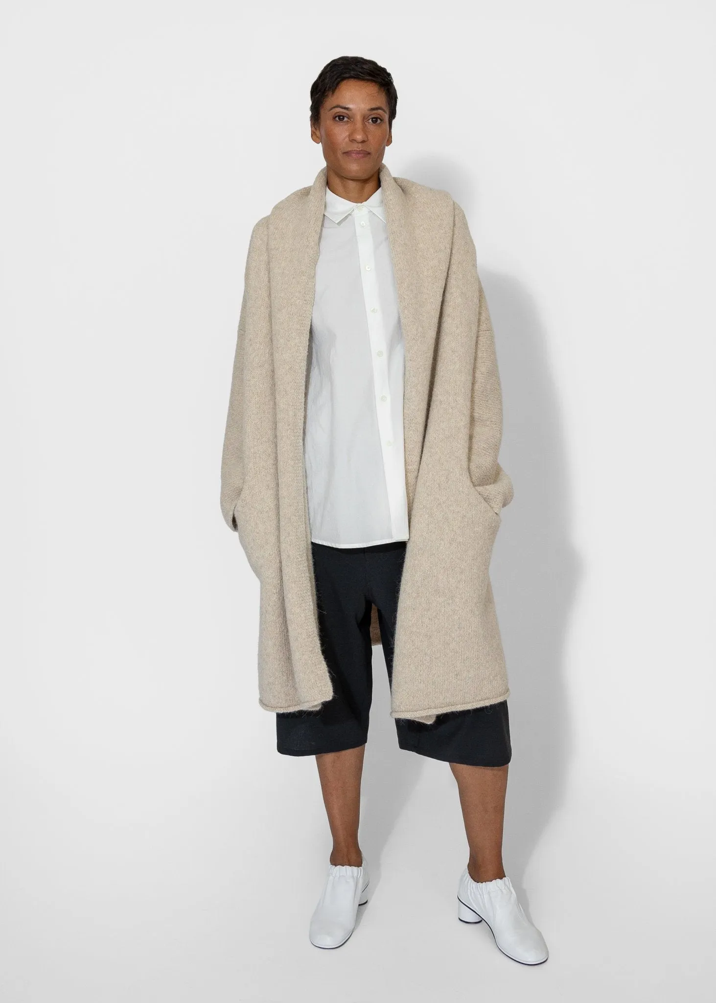 Capote Coat in Ecru