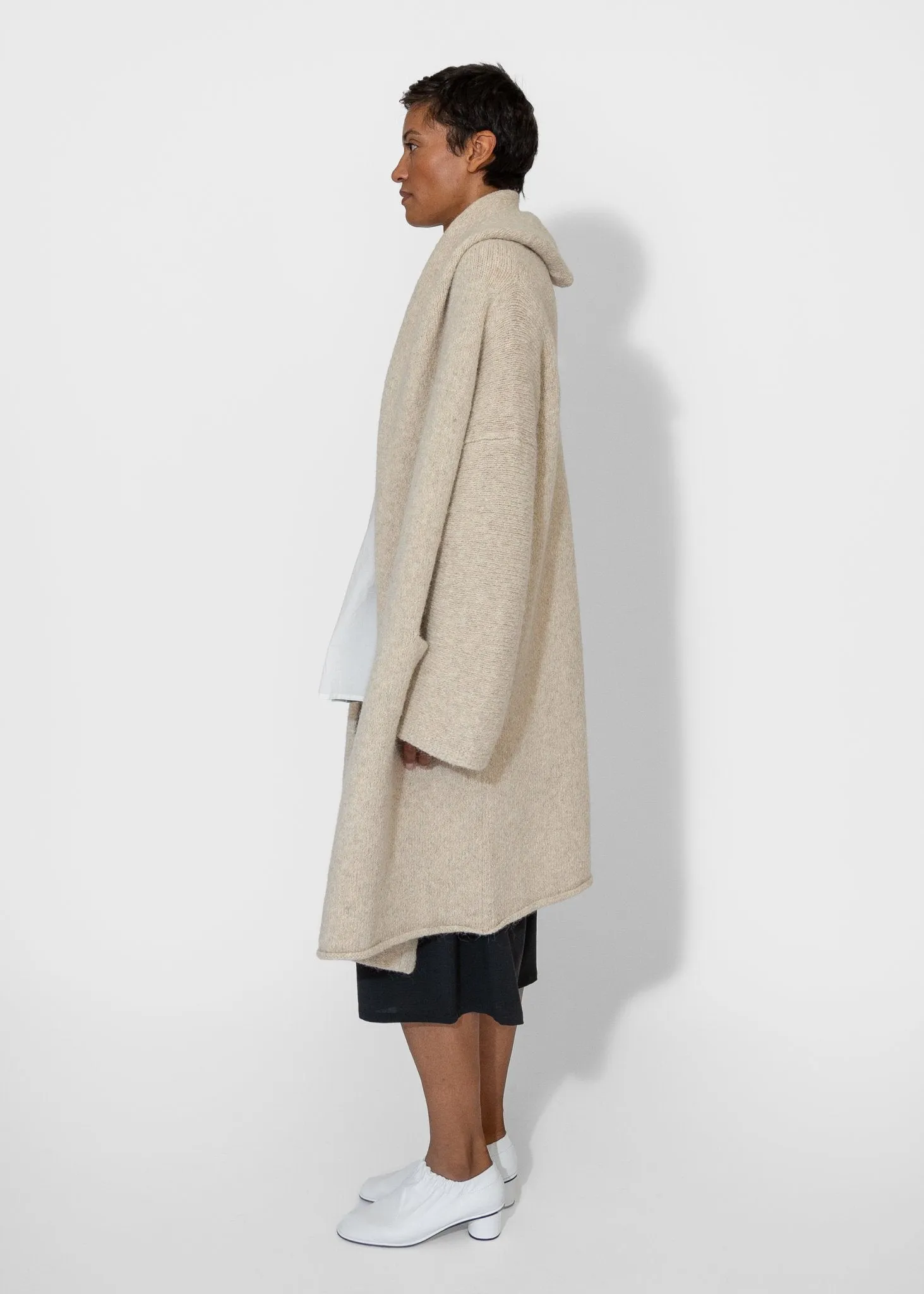 Capote Coat in Ecru