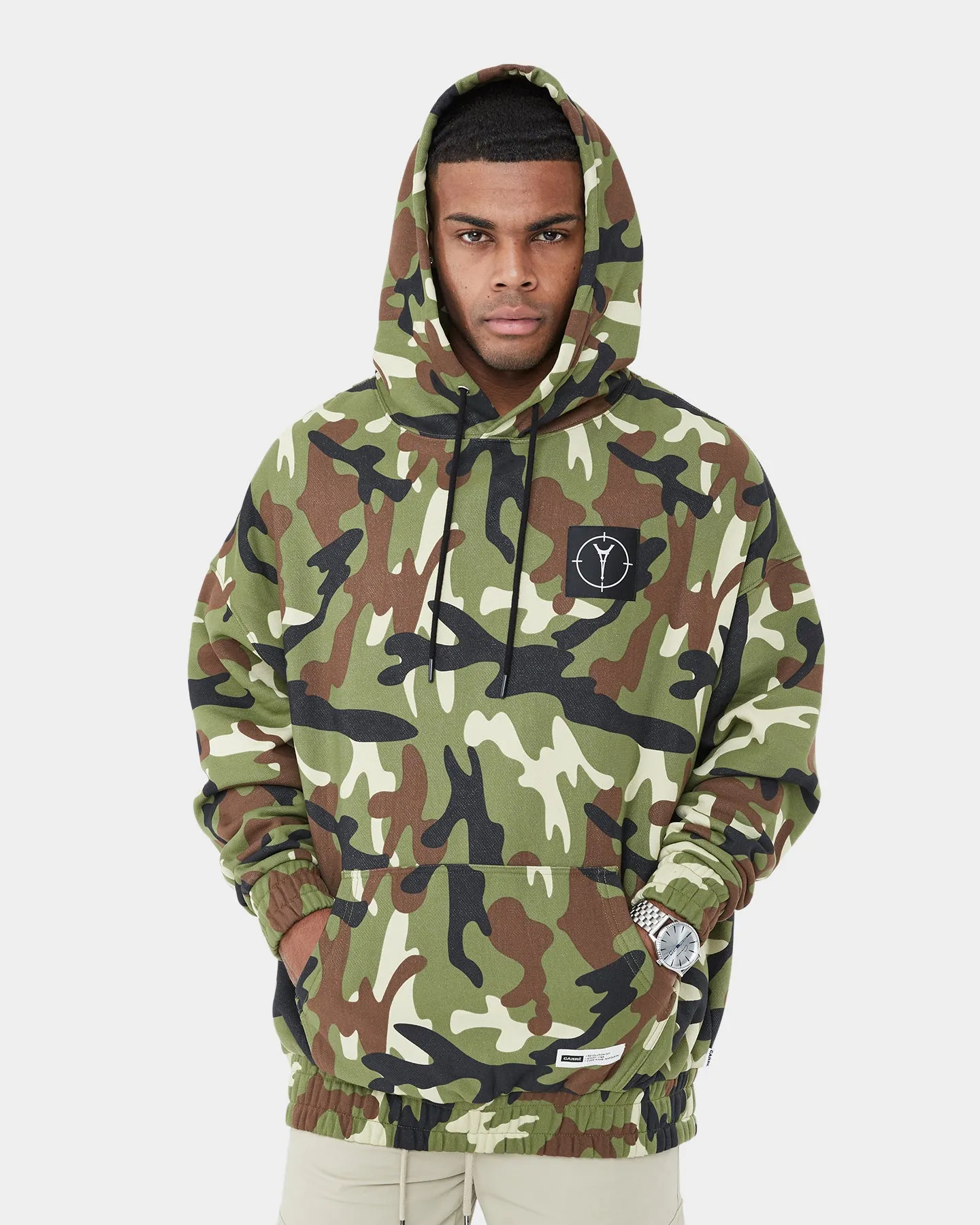 Carré Utilitaire Camo Hoodie Woodland Camo