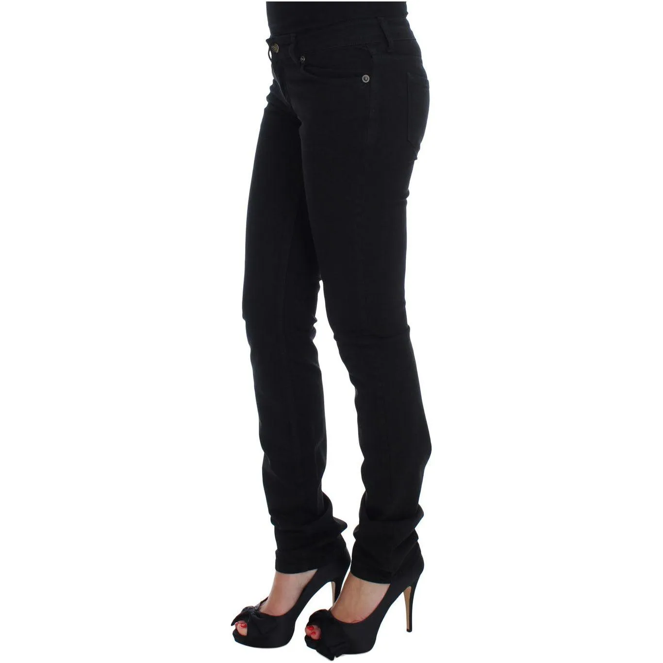 Cavalli Chic Slim Skinny Black Jeans